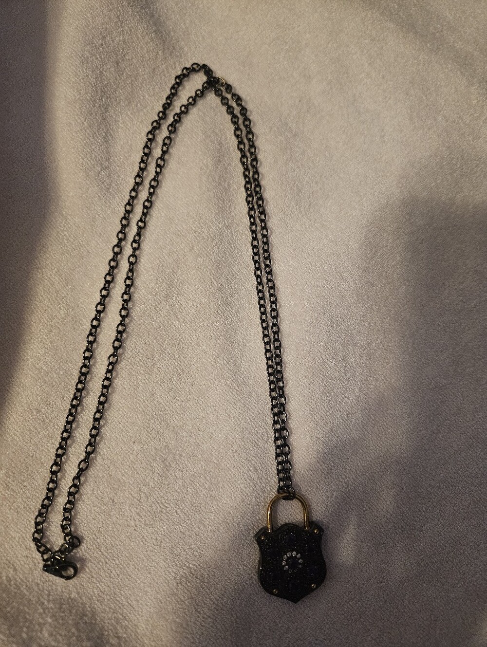 Black Padlock Pendant Necklace - Women Accessories